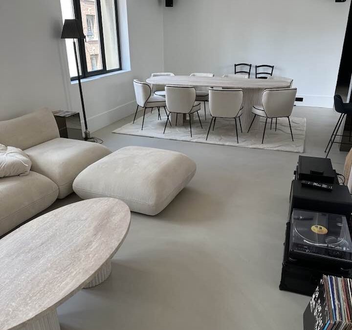 Chantier rénovation des sols à Lille